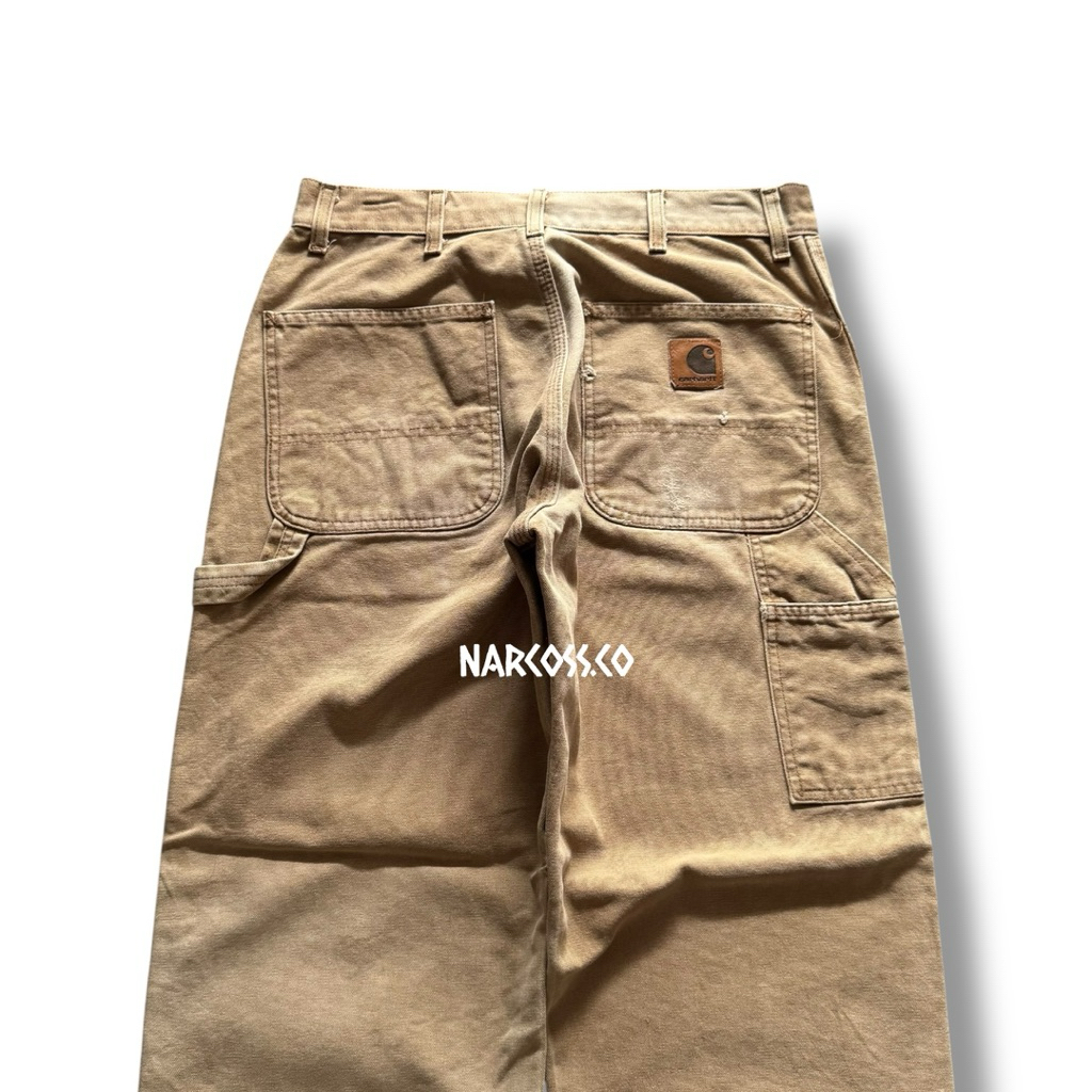 Vtg Carhart Carpenter Pants B11 BRN  kode - K293 size 30-31 (34x30)