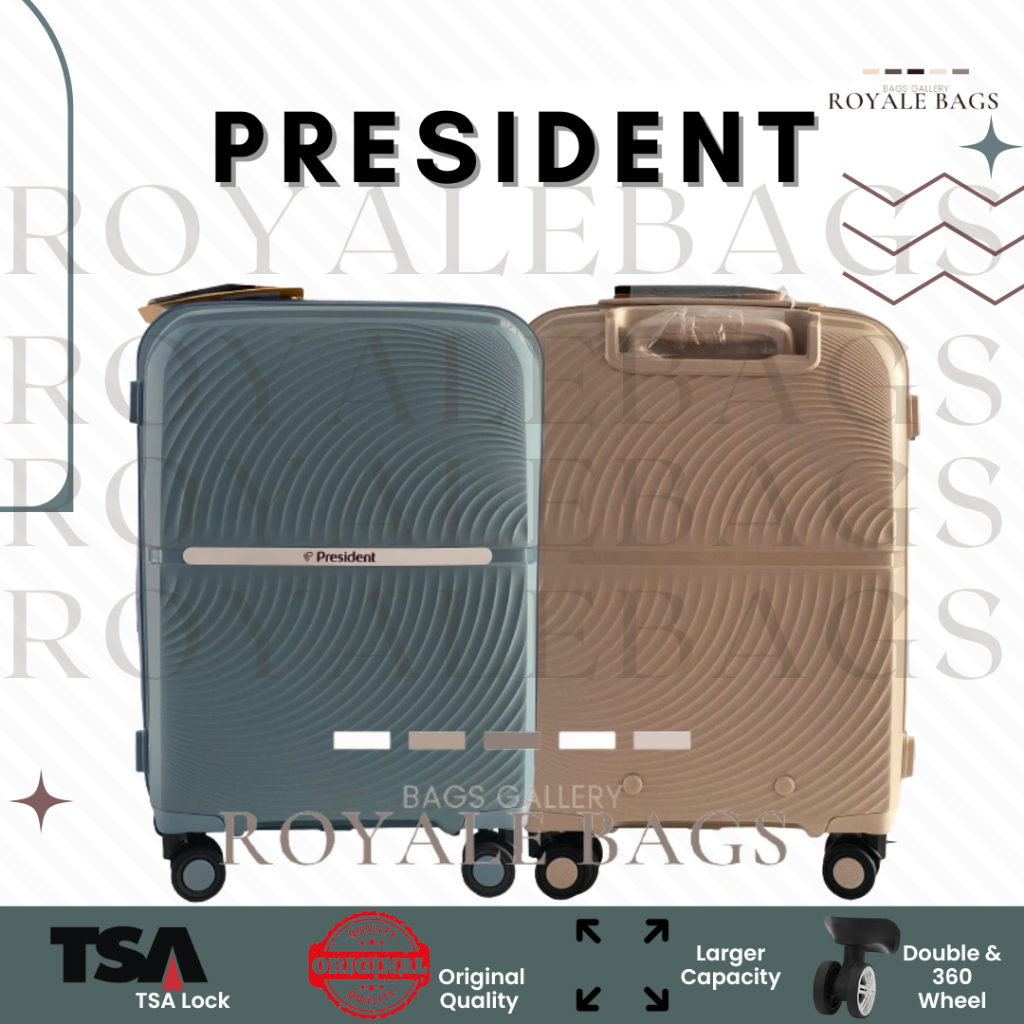 President Series Tas Koper 20 inch Original / Koper 24 inch Fiber Resleting TSA Lock - Expandable Zi