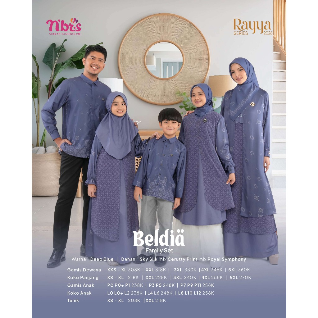 TOKO NIBRAS ONLINE - SARIMBIT NIBRAS 2026 - BAJU COUPLE SERAGAM KELUARGA KOKO LENGAN PANJANG - SARIM