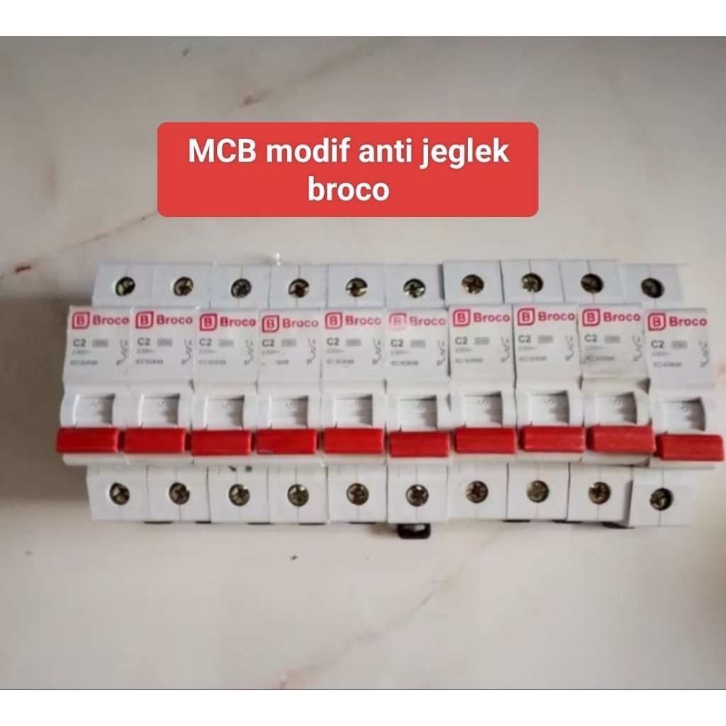 MCB modif anti jeglek Broco original dapat segel 2a modif 10a 2a modif 25