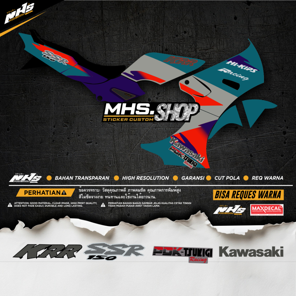 STRIPING NINJA SSR KRR 150 TRANSPARAN PREMIUM MAXDECAL