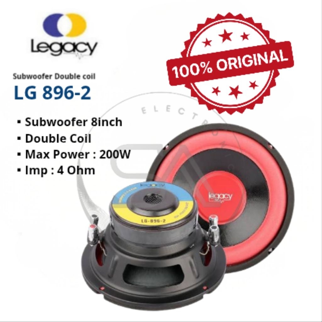 Speaker Legacy 896 - 2 / Spiker subwoofer legacy double coil 8in 8inch original