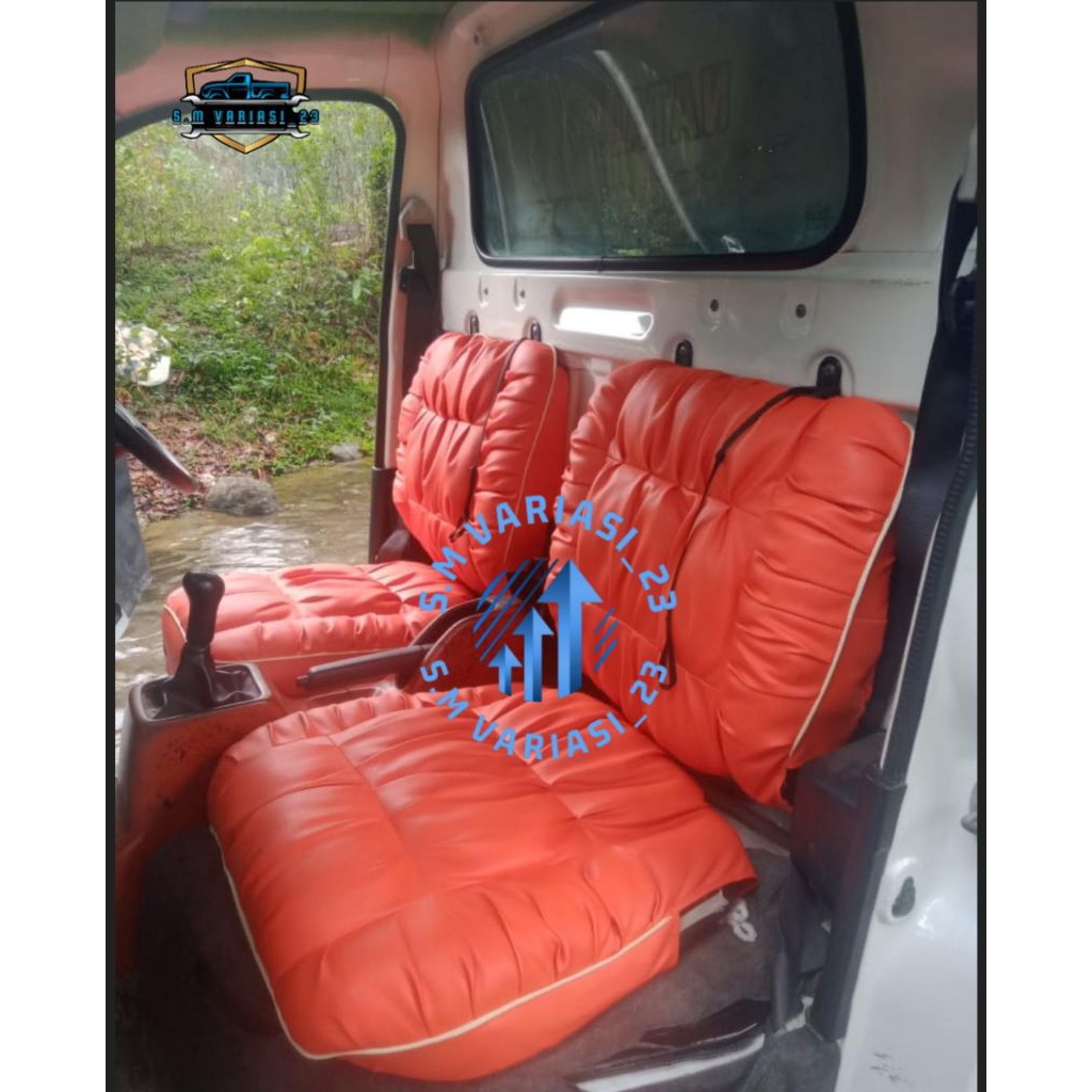 Sarung jok mobil Suzuki Apv Mega Cerry model sofa