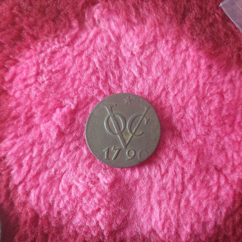 Koin voc 1790 sedikit cetak geser.