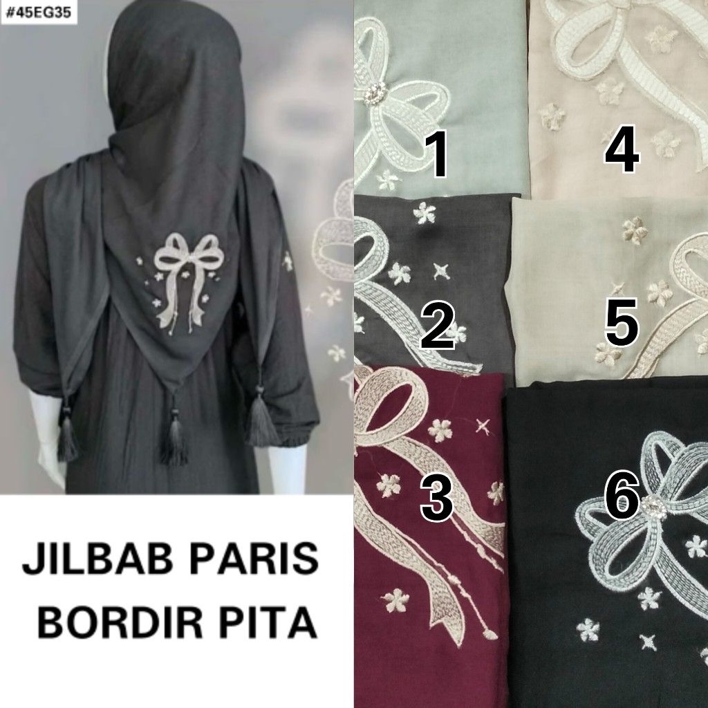 JILBAB PARIS BORDIR PITA