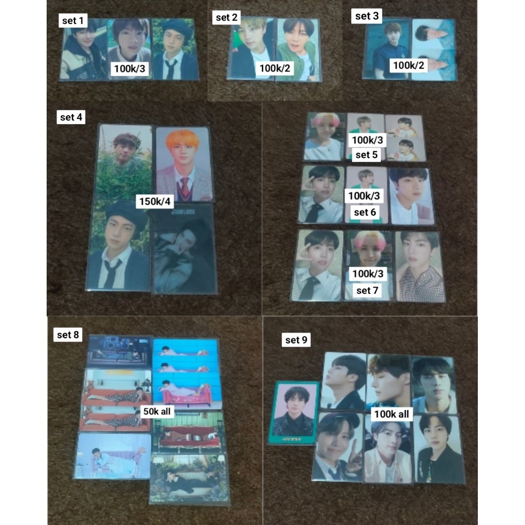 [READY] Official PC Photocard BTS Seokjin Jin Kim Seokjin J-Hope Hobi