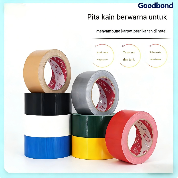 Goodbond Pita kain satu sisi multiwarna / anti selip, pemasangan jendela, tahan angin, anti serangga