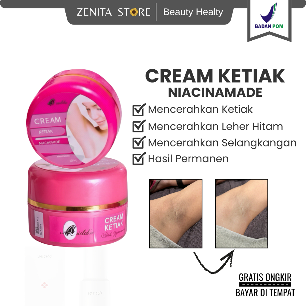 Cream ketiak Memutihkan Krim - Cream Pemutih Badan, Ketiak, Leher,Pantat dan Selangkangan Instant