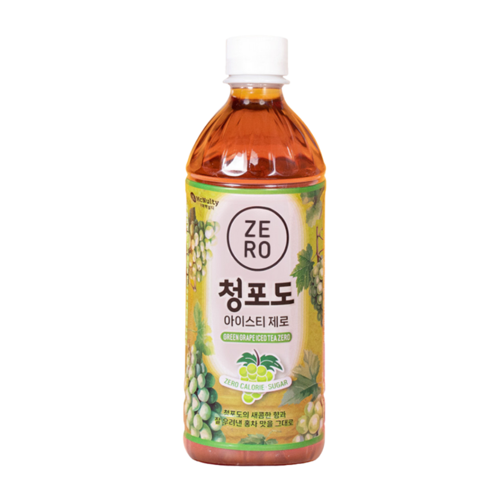 MCNULTY ICE TEA ZERO GREEN GRAPE Teh Korea Zero Sugar 0 Kalori Minuman Diet HALAL 500ml