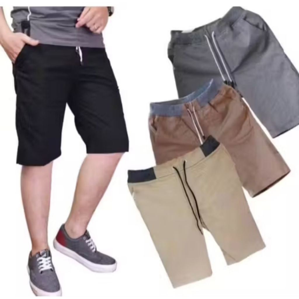 Celana Pendek Chinos Pria Dewasa Promo 100 Ribu Dapat 5 RIB Pants