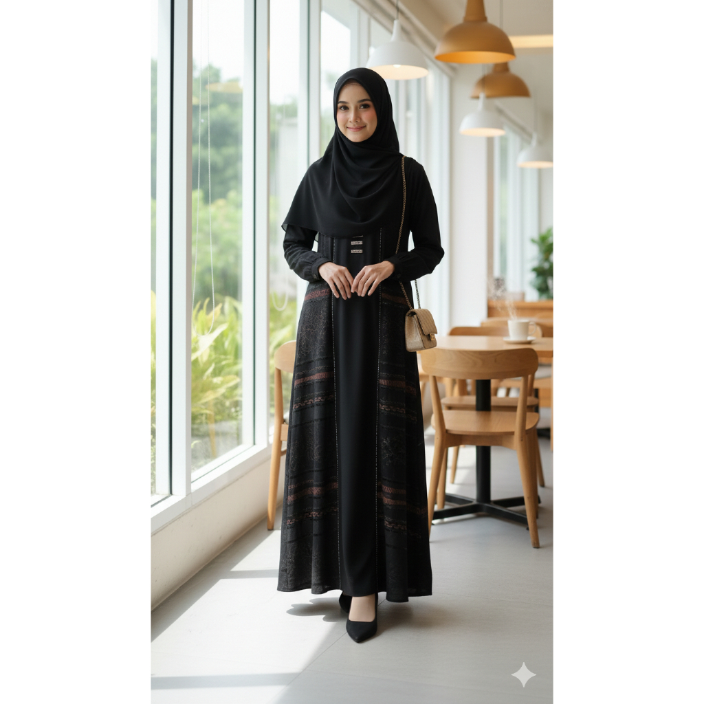 Gamis Jetblack mix Jaguar Premium by Kinaro