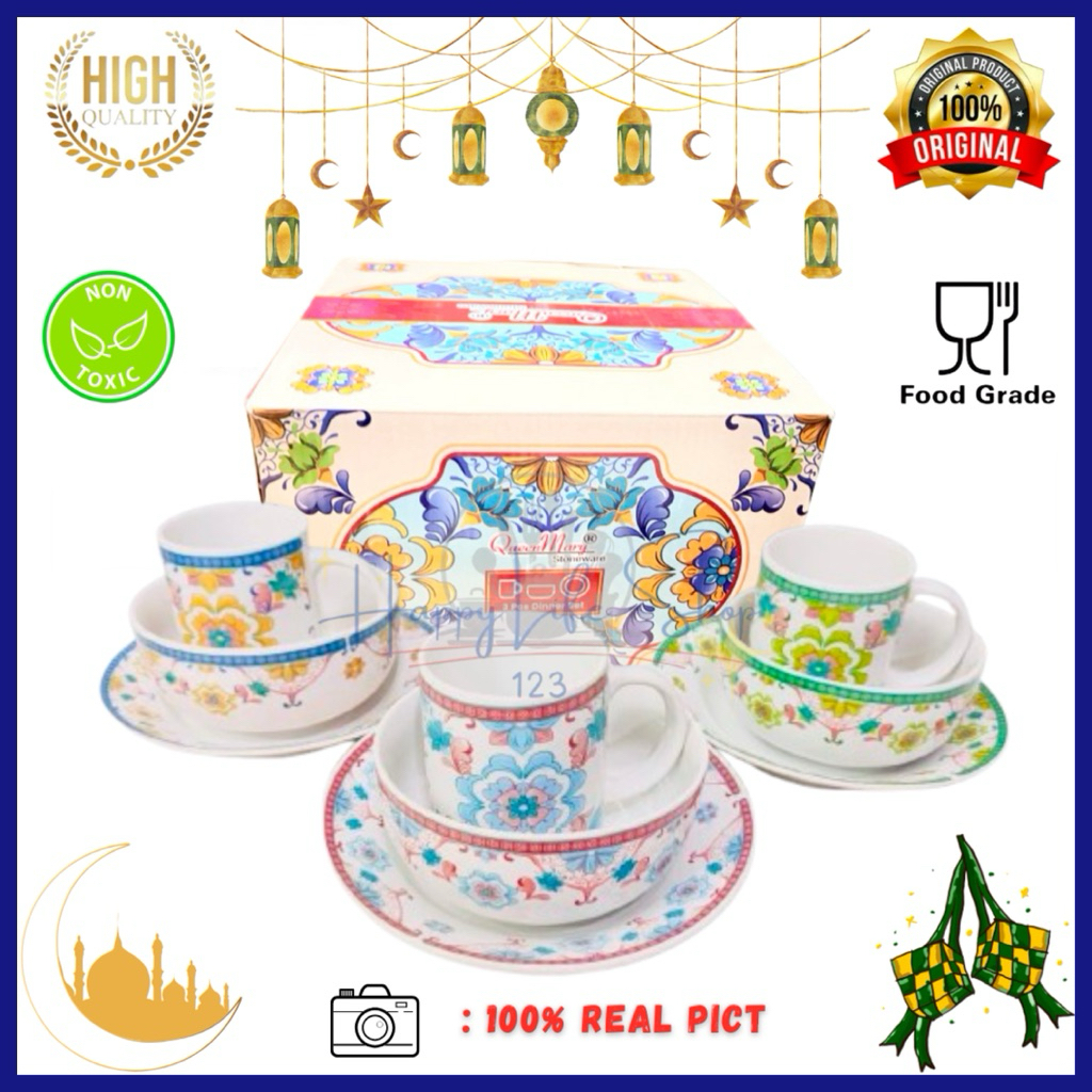 SPECIAL GIFT LEBARAN Dinner Set 3pcs / Hampers Mug Bowl Plate / Hampers Dinner Set 3pcs