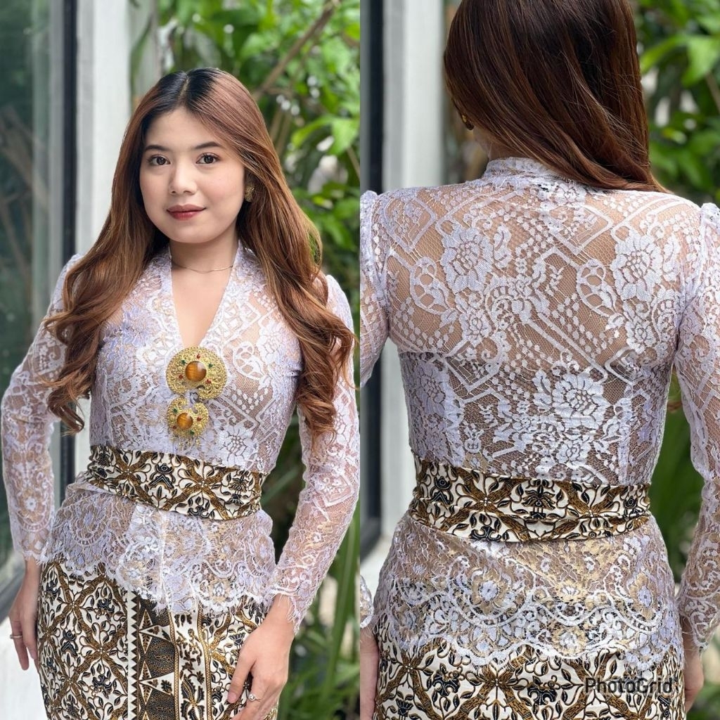 Kain kebaya metalik sparkle premium