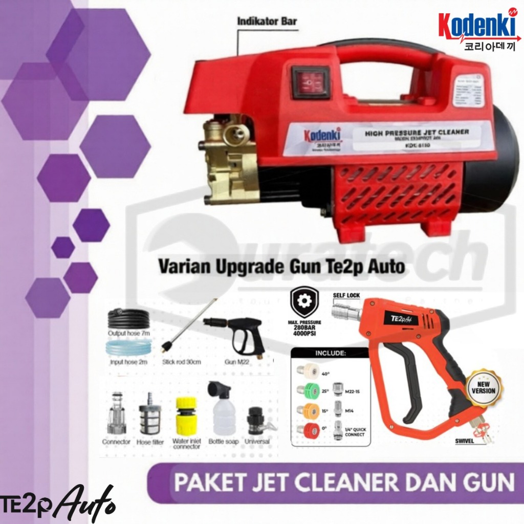Kodenki Jet Cleaner Mesin Pencuci Steam Wasser Pressure Tekanan Tinggi KD-8100 Alat Cuci Kendaraan B