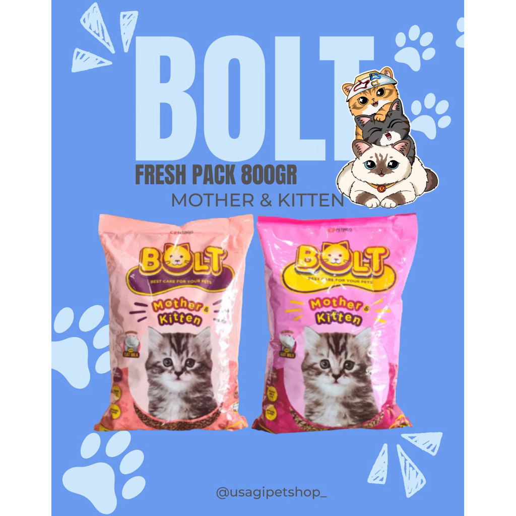 Makanan Kucing Bolt Kitten Fresh Pack 500gr/Bolt Kitten Salmon/Bolt Kitten Tuna