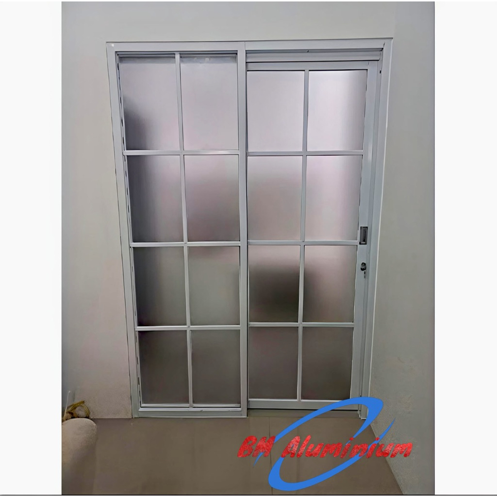 Pintu Sliding Ornamen plus Kaca mati