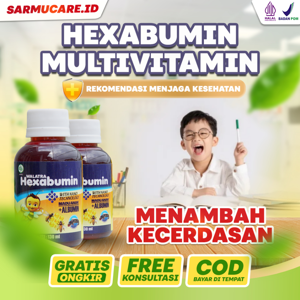 Hexabumin - Vitamin Untuk Kecerdasan Otak Anak, Vitamin Anak Pintar - Madu Multivitamin Original