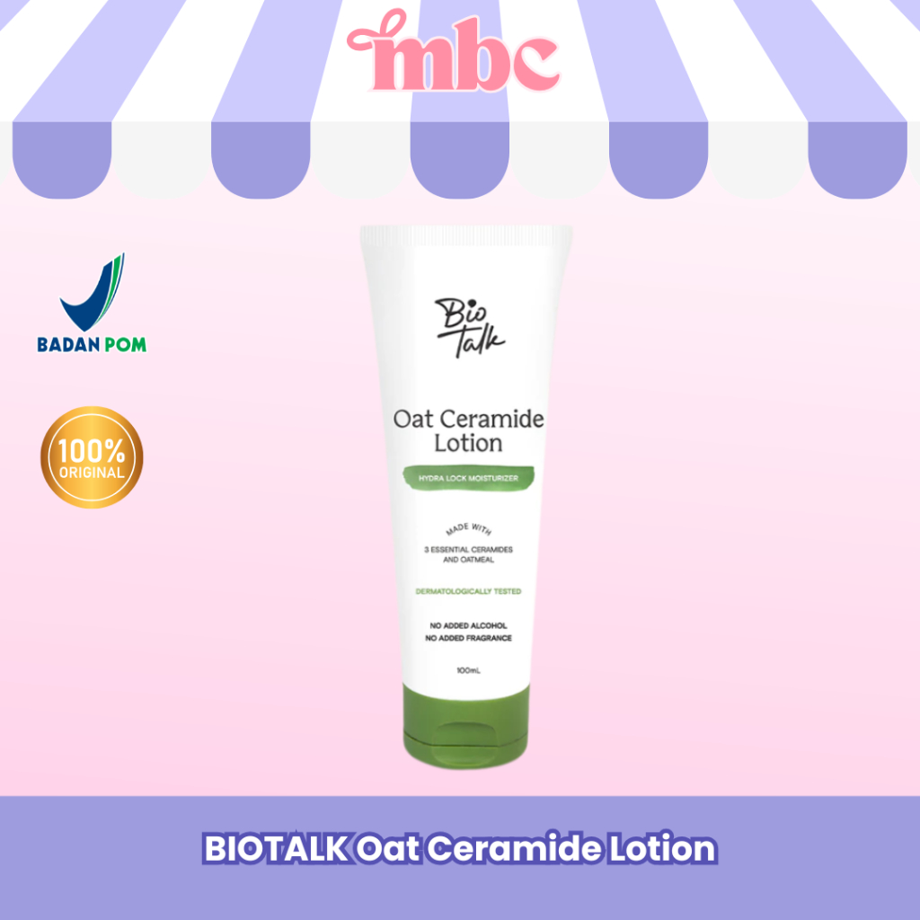 MBC Official - BIOTALK Oat Ceramide Lotion - Hydralock Moisturizer for Eczema Eksim (No Fragrance St