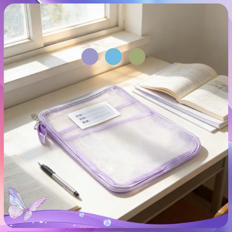 Map Zipper Besar Tas Dokumen Transparan Map Zipper Sleting Jaring Map Plastik Zipper