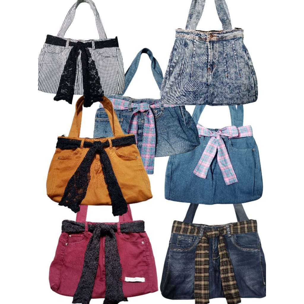 TAS JEANS WANITA TAS HANDMADE TAS RECYCLE JEANS