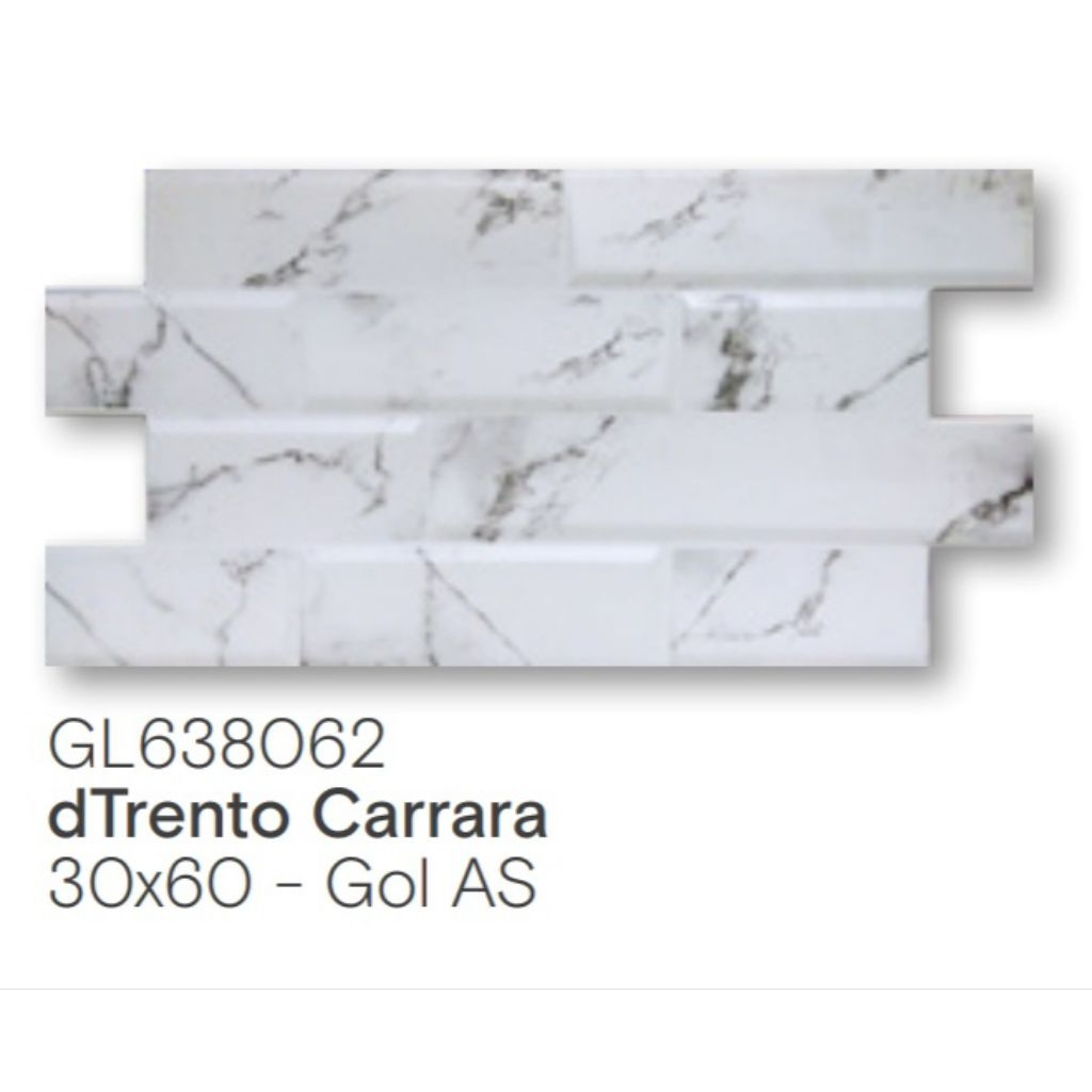 Keramik Roman Structured dTrento Carrara Ukuran 30×60cm
