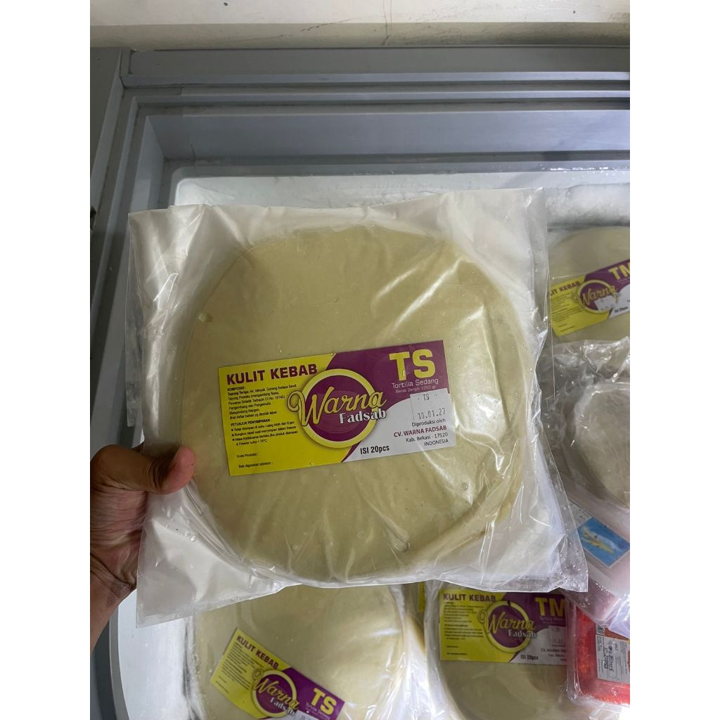 WARNA Tortilla Kulit Kebab Warna ukuran TS 23 cm