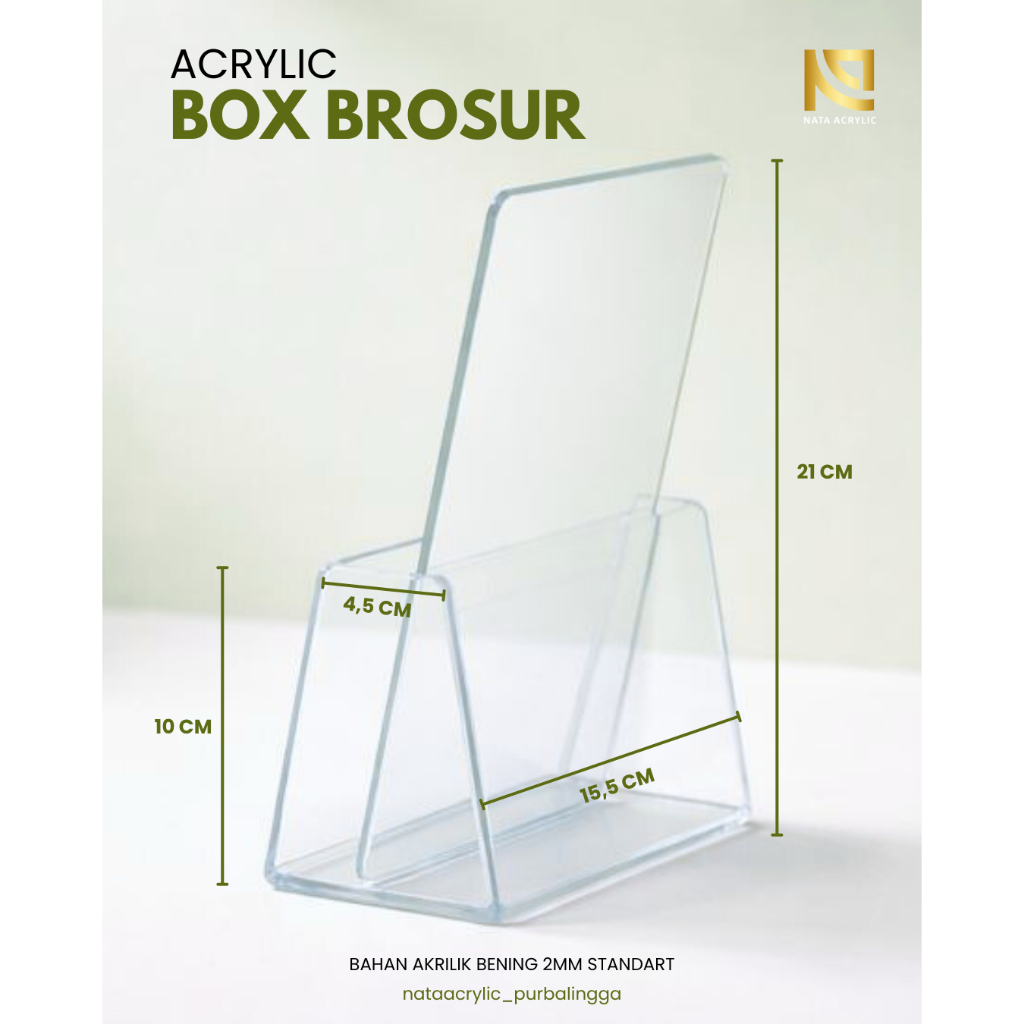 TEMPAT BROSUR AKRILIK BENING A5/RAK BROSUR BANDING AKRILIK/AKRILIK BROSUR A5