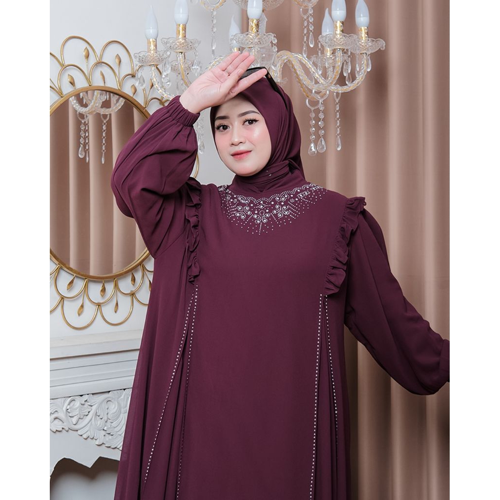 Sheina DRES free Pasmina  versi polos Bilqis by asopuroh/drespolosan/dresmewah/gamis lebaran