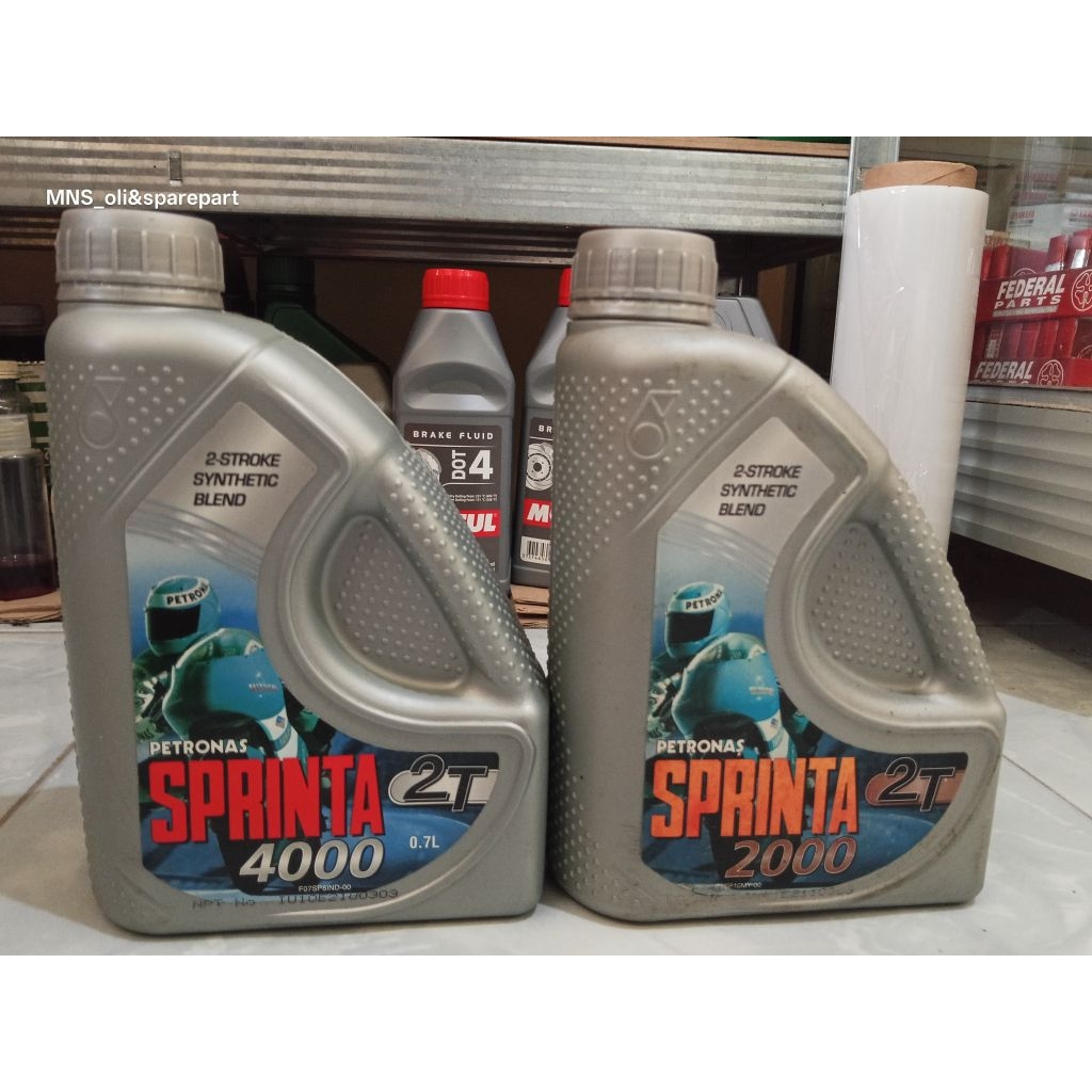 oli samping petronas sprinta 4000 dan 2000 2t synthetic blend