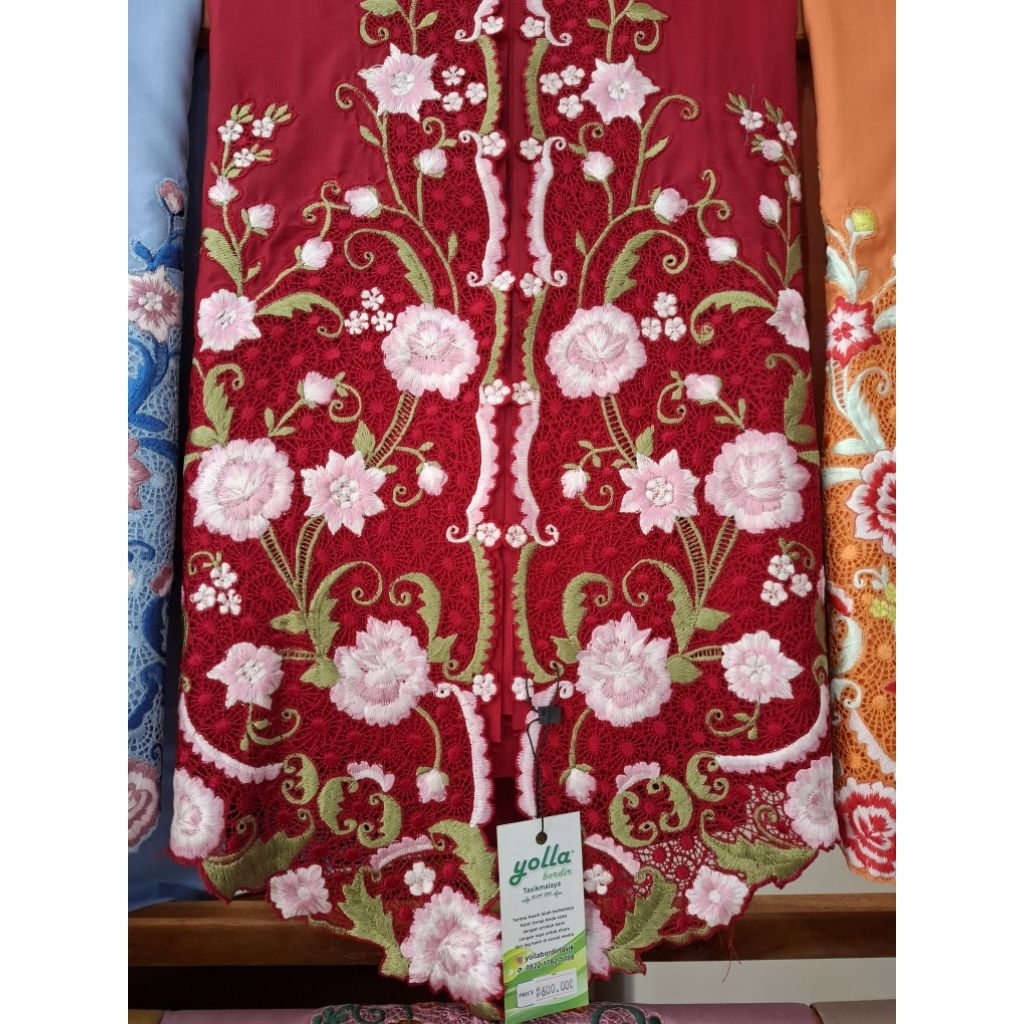 BAHAN KEBAYA BORDIR - MOTIF BUNGA MAWAR
