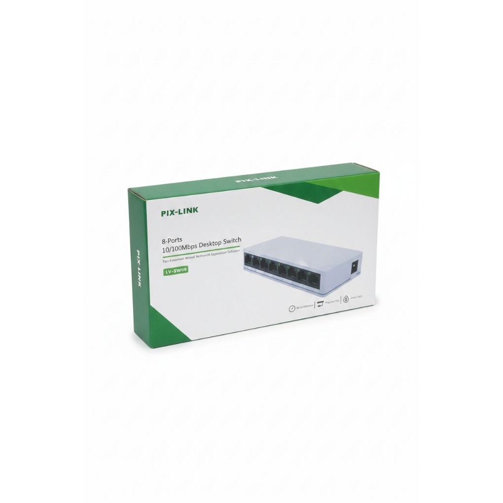 Switch Hub PIX-LINK 8 Port Fast Ethernet - Solusi Perluas Jaringan LAN
