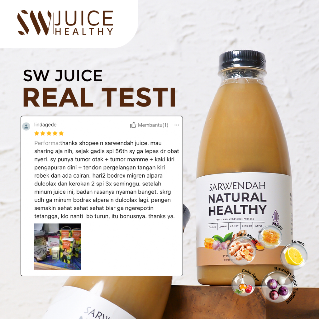 Sarwendah Juice (Juice 600ml) Sarwendah Juice Bawang Putih Tunggal 1 Botol 600ml