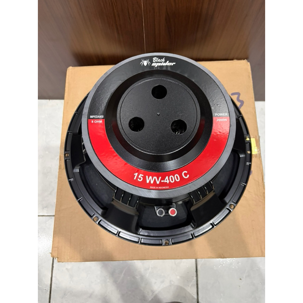 Speaker component Black spider 15” 15 WV 400 C 15WV400C 15 WV 400C 15inch 15in speaker komponen blac