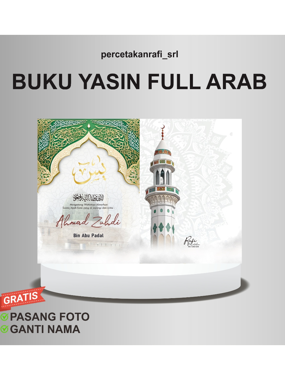 Buku Yasin Tahlil Full Arab | Free Desain