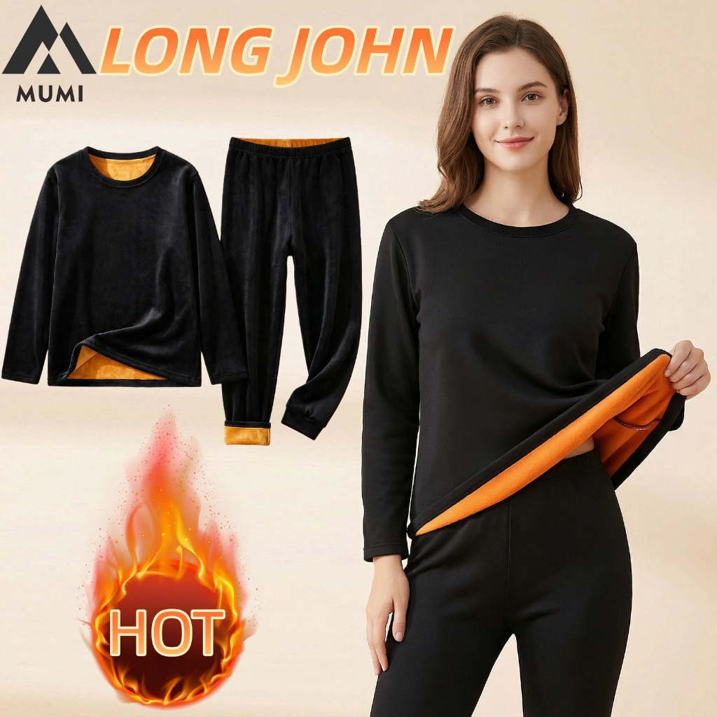 MUMI Long John Wanita Winter Set Ultra Warm Thermal Musim Dingin/Long John Couple/Long John Pria/Lon