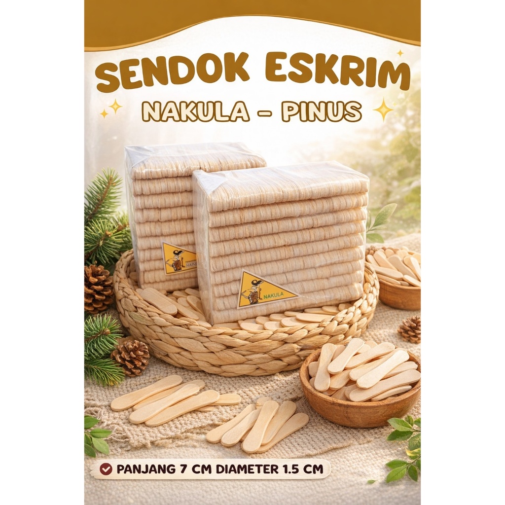 Sendok Es Krim Nakula Sendok Kayu Untuk Es Krim Sendok Kayu Prakarya Kiloan Premium Isi 1000 pc
