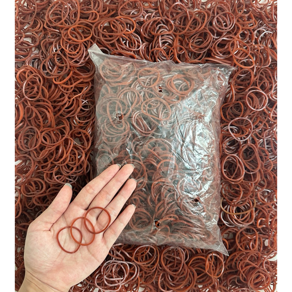 Karet Gelang Pentil Lubang Mini 1kg – Maroon Coklat
