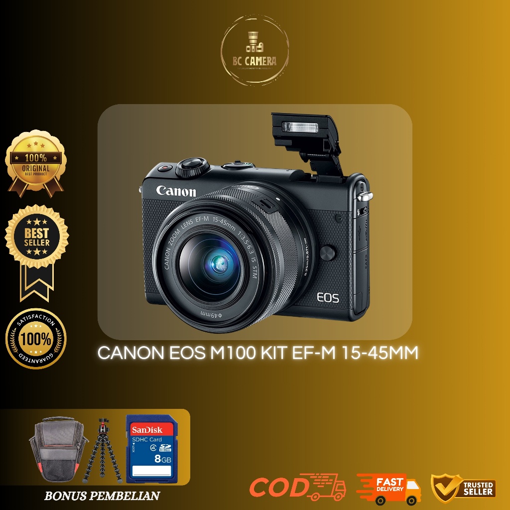 KAMERA CANON EOS M100 KIT EF-M 15-45MM STM | KAMERA MIRORLESS M100 | BEST SELLER