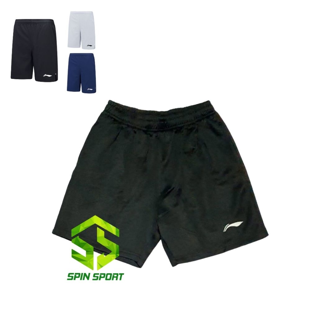 [CL7037 Hitam Super] Celana Pendek Polos Badmintom Import Go Premium Bahan Tebal Dan Lembut Olahraga