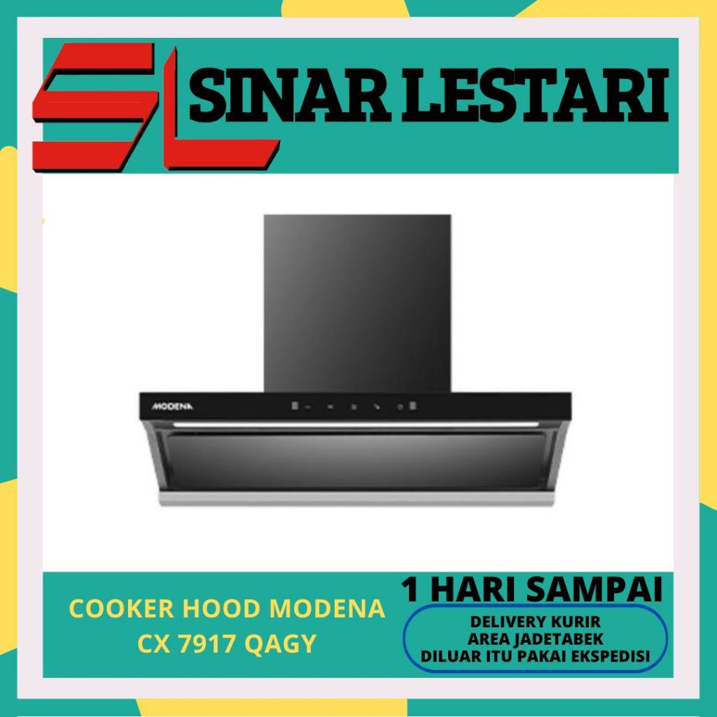 MODENA CX 7917 QAGY COOKER HOOD CHIMNEY  90CM GOURMET SERIES TOUCH CONTROL