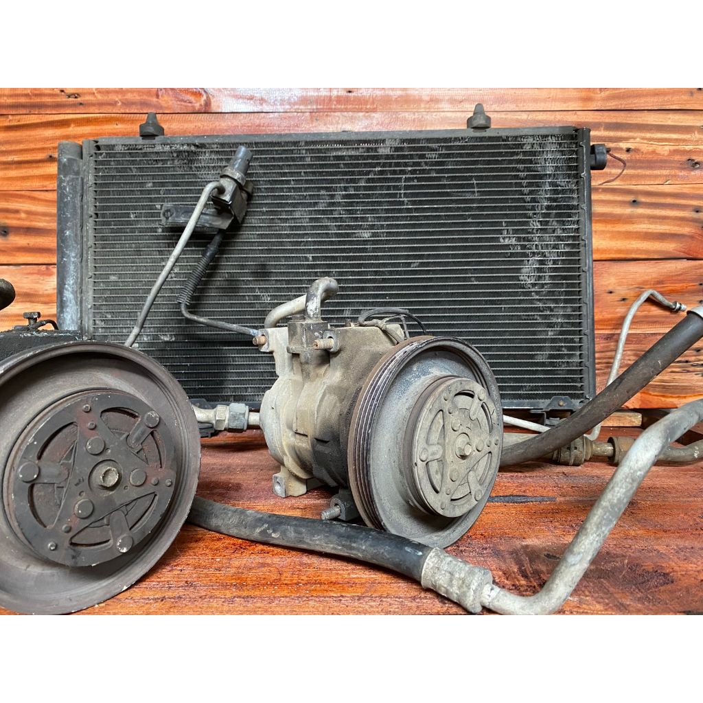 KOMPRESOR VIOS GEN 1 SET DENGAN SISTEM AC DAN KONDENSOR