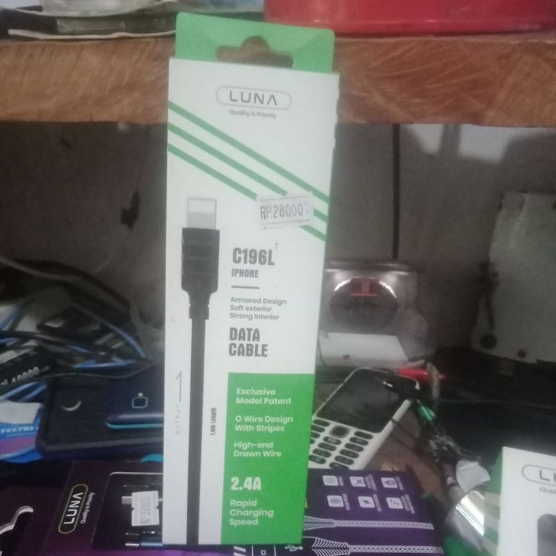KABEL DATA IPHONE RAPID CHARGING SPPED LUNA C196L