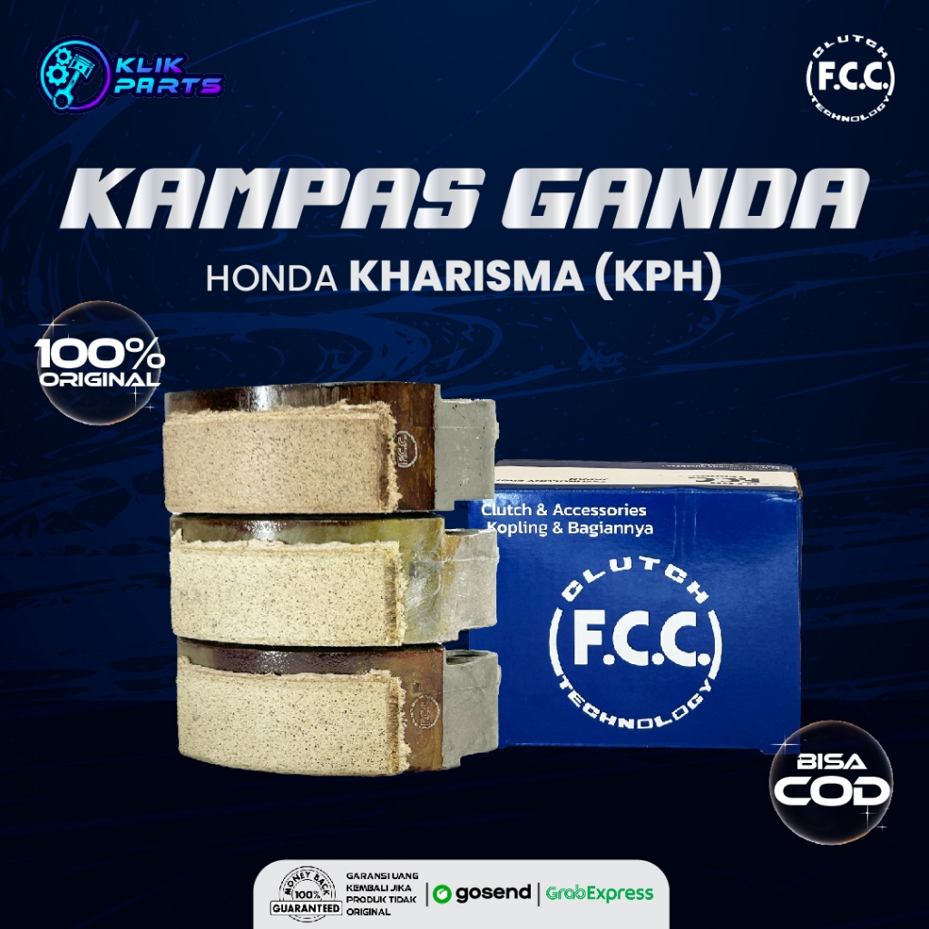 FCC Kampas Ganda Honda Karisma, Supra X 125, Blade 125 Fi (KPH) Original FCC 100%
