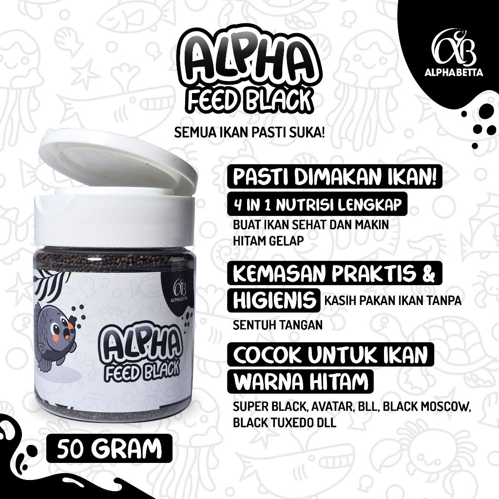 Pakan Pelet Ikan Hias Cupang Avatar, Super Black, Black Orchid Meningkatkan Warna Hitam