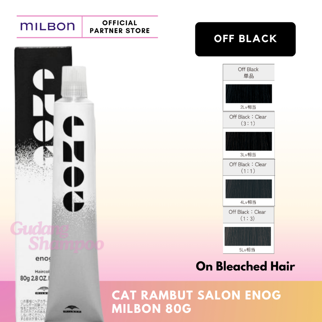 JAPAN FASHION HAIR COLOR OFF BLACK MILBON ENOG 80g