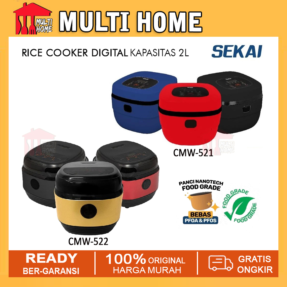 SEKAI Rice Cooker Penanak Nasi SERELA CMW-522 / CMW-521 Kapasitas 2 Liter