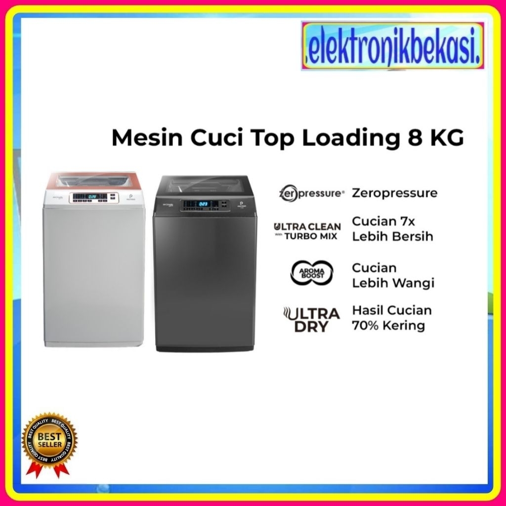 MESIN CUCI POLYTRON PAW 8028 / MESIN CUCI POLYTRON 1 TABUNG 8KG / POLYTRON PAW-8028Y PAW-8028W