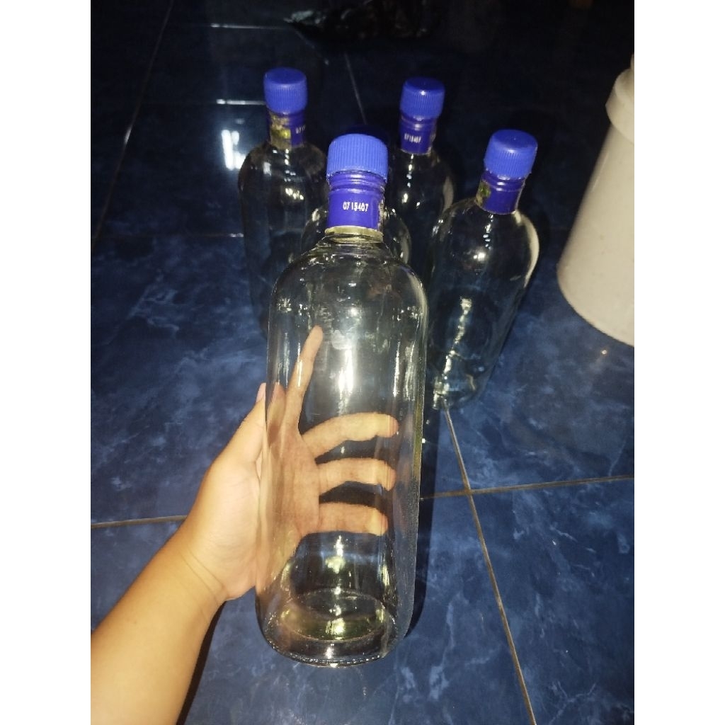 botol kaca 1 liter/1000ml bisa untuk botol bensin eceran | botol minyak | botol jamu dll