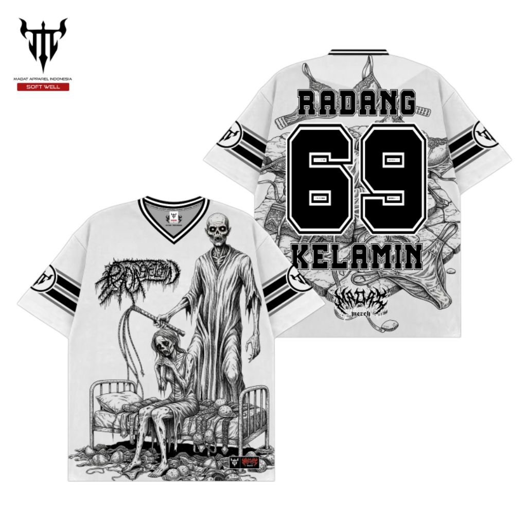 RADANG KELAMIN - 69 WHITE - JERSEY | TSHIRT DISTRO | KAOS METAL BAND ORIGINAL | DEATH METAL | KAOS P