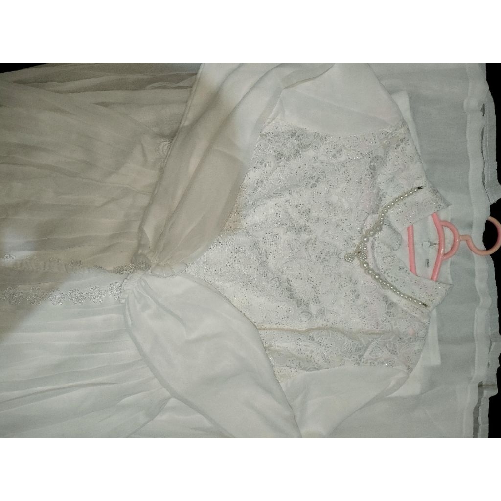 prelove gamis agnes putih (baju muslimah)